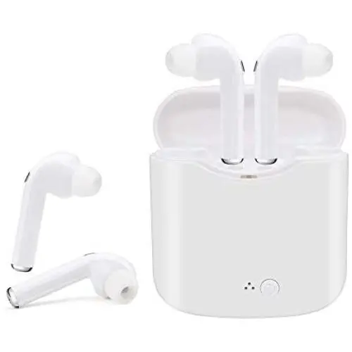 Wireless Earbuds, Bluetooth Headset Mini Size, Stereo in-Ear Wireless Headset with Microphone and Charging Box, Bluetooth Earphone with Noise Reduction Compatible with