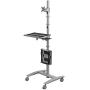 Balt 27614 Beta Sit Stand Mobile Workstation Cart, 67'' H x 32'' W x 33'' D