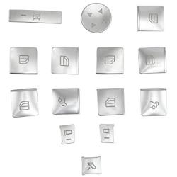Doorlockpin Car Window Glass Lift Button Trim Cover Sticker Fit Mercedes Benz A/B/C(W204)/E(W212)/GLA/CLA/GLK/GL/ML/GLE-Class