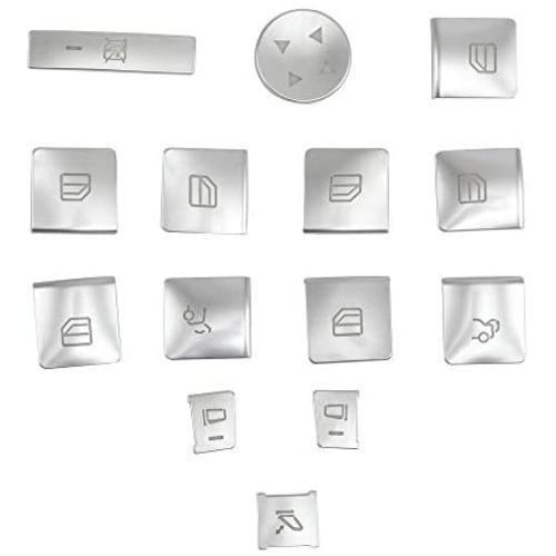 Doorlockpin Car Window Glass Lift Button Trim Cover Sticker Fit Mercedes Benz A/B/C(W204)/E(W212)/GLA/CLA/GLK/GL/ML/GLE-Class