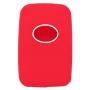 SEGADEN Silicone Cover Protector Case Holder Skin Jacket Compatible with TOYOTA 3 Button Smart Remote Key Fob CV2404 Red