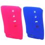 Ezzy Auto Blue and Rose Silicone Rubber Key Fob Case Key Cover Key Jacket Skin Protector fit for UX NX RX GX LX is ES GS LS