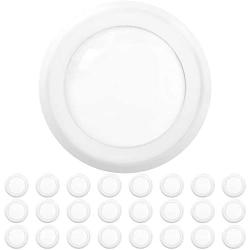 Sunco Lighting 24 Pack 5 Inch / 6 Inch Flush Mount Disk LED Downlight, 12W=75W, 4000K Cool White, 850 LM, Dimmable, Hardwire 4/6'' Junction Box, Recessed Retrofit Ceiling Fixture