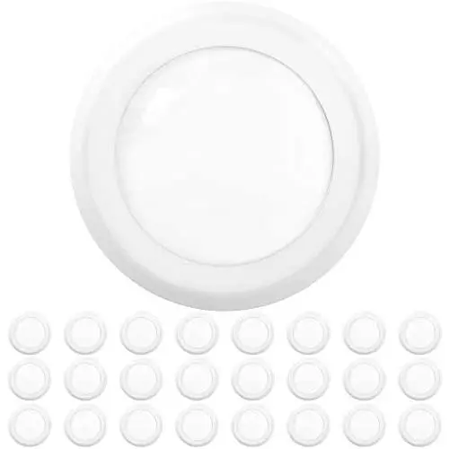 Sunco Lighting 24 Pack 5 Inch / 6 Inch Flush Mount Disk LED Downlight, 12W=75W, 4000K Cool White, 850 LM, Dimmable, Hardwire 4/6'' Junction Box, Recessed Retrofit Ceiling Fixture Sunco Lighting 24 Pack 5 Inch / 6 Inch Flush Mount Disk LED Downlight, 12W=75W, 4000K Cool White, 850 LM, Dimmable, Hardwire 4/6'' Junction Box, Recessed Retrofit Ceiling Fixture
