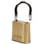 Sesamee K436 4 Dial Bottom Resettable Combination Brass Padlock with 1-Inch Hardened Steel Shackle and 10,000 Potential Combinations - 6 Pack