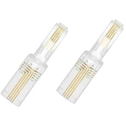 Telephone Cord Detangler, Traodin Male to Female 2 Pcs 360 Degree Rotating Landline Cable, Anti-Tangle Phone Cable Used Home or Office(360°RJ9 4P4C White Short)