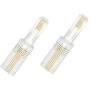 Telephone Cord Detangler, Traodin Male to Female 2 Pcs 360 Degree Rotating Landline Cable, Anti-Tangle Phone Cable Used Home or Office(360°RJ9 4P4C White Short)