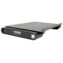 WorkEZ Monitor Stand ergonomic adjustable height and angle single computer monitor riser. Portable folding aluminum holder mount for desktop pc monitors screens organizer black
