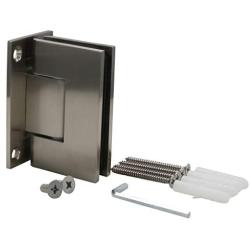 CRL Geneva 037 Series Brushed Nickel Wall Mount Full Back Plate Standard Hinge