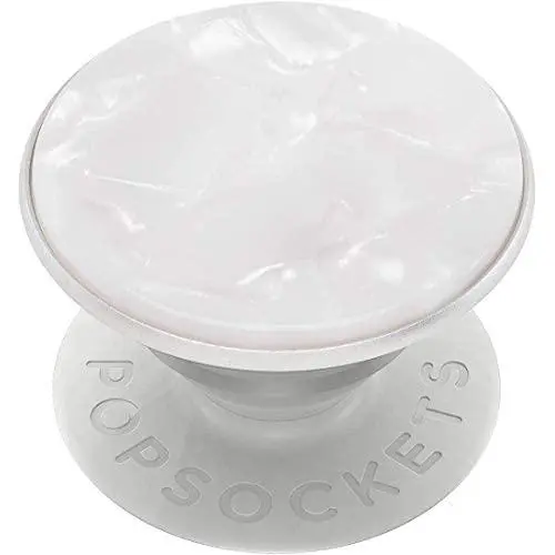 PopSockets PopGrip - Expanding Stand and Grip with Swappable Top - Acetate Pearl White