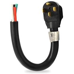 Ceptics 1.5-Ft 50-Amp Extension Power Cord L14-50P to Bare Cut Live Wire 6-8 AWG | 4-prong plug | 50A, 125/250V