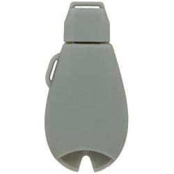 SEGADEN Silicone Cover Protector Case Holder Skin Jacket Compatible with DODGE JEEP CHRYSLER 4 Button Smart Remote Key Fob CV4752 Gray