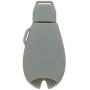 SEGADEN Silicone Cover Protector Case Holder Skin Jacket Compatible with DODGE JEEP CHRYSLER 4 Button Smart Remote Key Fob CV4752 Gray