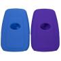 Lcyam Blue Purple Soft Material Silicone Key Fob Cover Case 3 Button Fits for Toyota Prius Avalon Corolla Camry RAV4 Smart Keyless Remote