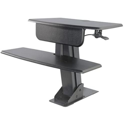 Kantek Desk Clamp-Mounted Sit to Stand Workstation, Black (STS800)