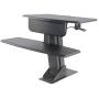 Kantek Desk Clamp-Mounted Sit to Stand Workstation, Black (STS800)