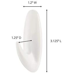Command Designer Hooks, Medium, White, 6-Hooks (17081-6ES), Organize & Decorate Damage-Free