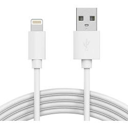TalkWorks iPhone Charger Lightning Cable 6ft Long Heavy Duty Cord MFI Certified for Apple iPhone 12, 12 Pro/Max, 12 Mini, 11, 11 Pro/Max, XR, XS/Max, X, 8, 7, 6, 5, SE, iPad - White