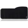SoloQ Curve Size Gaming Mouse Pad - Anti Slip Rubber Base - Stitched Edges - Large Desk Mat - 28.5'' x 12.75'' x 0.12'' (Curve, Black with Blue Logo)