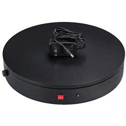 ComXim Professional 360 Degree Photography Turntable for Product Photography, 15.8in(40cm) Diameter,Manual Rotation or Plug-in Rotation,Adjustable Speed and Direction, to dispaly Products (Black)