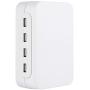 GE Ultra Pro USB Charging Surge Protector, 4 USB Outlet Adapter, 3 Outlet Wall Tap, Side Access Outlets, Automatic Shutdown Technology, 4.8A USB, 560 Joules, White, 39680