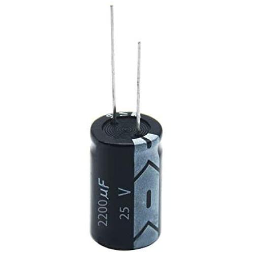 2200uF 25V Capacitor DIP 13X21mm 105C for Speaker Radio Replacement Audio Etc XUANSN Electrolytic Capacitors