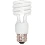 Satco S7217 13-Watt Medium Base T2 Mini Spiral, 2700K, 120V, Equivalent to 60-Watt Incandescent Lamp for Enclosed Fixtures