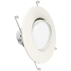 Sunco Lighting 5 Inch/6 Inch Gimbal LED Downlight, 12W=60W, 3000K Warm White, 800 LM, Dimmable, Adjustable Recessed Ceiling Fixture, Simple Retrofit Installation