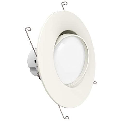 Sunco Lighting 5 Inch/6 Inch Gimbal LED Downlight, 12W=60W, 3000K Warm White, 800 LM, Dimmable, Adjustable Recessed Ceiling Fixture, Simple Retrofit Installation