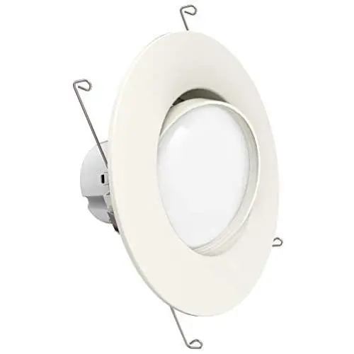 Sunco Lighting 5 Inch/6 Inch Gimbal LED Downlight, 12W=60W, 3000K Warm White, 800 LM, Dimmable, Adjustable Recessed Ceiling Fixture, Simple Retrofit Installation Sunco Lighting 5 Inch/6 Inch Gimbal LED Downlight, 12W=60W, 3000K Warm White, 800 LM, Dimmable, Adjustable Recessed Ceiling Fixture, Simple Retrofit Installation