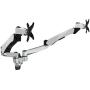 Mount-It! Dual Monitor Wall Mount with Articulating Gas-Spring Arms, VESA 75x75 mm and 100x100 mm, 19.8 lb weight capacity, Silver (MI-42114)