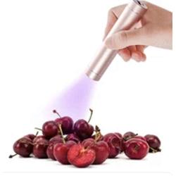 Portable UV light sanitizer wand - Travel size UV wand sanitizer sterilizer rechargeable-Light UV sanitizer lamp/germicidal lamp wand (Ultra violet wands)- USB rechargeable (Rose gold)