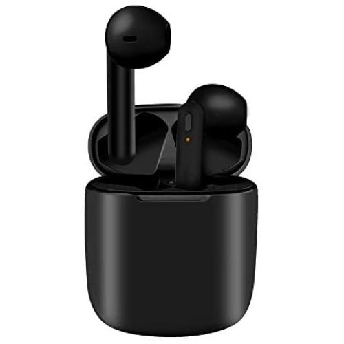Lasuney IPX7 Waterproof Bluetooth Earbuds, True Wireless Earbuds, 35H Cyclic Playtime Headphones with Charging Case and mic for iPhone Android, in-Ear Stereo Earphones Headset for Sport - Black