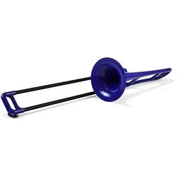 pInstrument Plastic pBone Trombone - Mouthpieces and Carrying Bag - Bb Authentic Sound for Student & Beginner - Durable ABS Construction - Blue