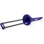 pInstrument Plastic pBone Trombone - Mouthpieces and Carrying Bag - Bb Authentic Sound for Student & Beginner - Durable ABS Construction - Blue