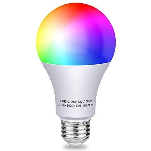 Aigital Smart Light Bulb WiFi Bulb Color Changing Bulb Work with Alexa/Google Home/IFTTT,No Hub Required,Easy to Connect