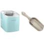 Igloo ICEB26AQ Automatic Portable Electric Countertop Ice Maker Machine & Winco Stainless Steel 4 Ounce Ice Scoop, Medium