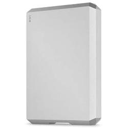 LaCie Mobile Drive, 2 TB, External Hard Drive HDD – Moon Silver, USB-C USB 3.0, with Rescue Services (STHG2000400)