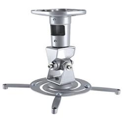 AMER Projector Mount - Universal Ceiling Bracket LCD DLP Tilt 360° Swivel 30lbs (Silver)