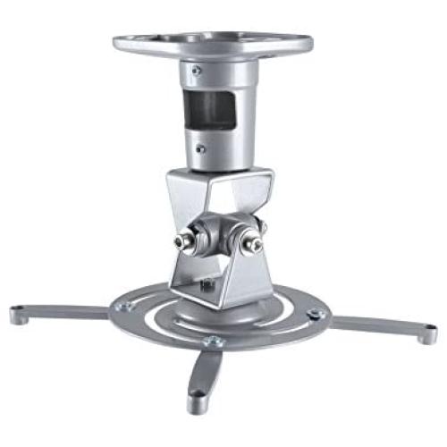 AMER Projector Mount - Universal Ceiling Bracket LCD DLP Tilt 360° Swivel 30lbs (Silver)