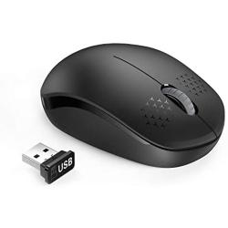 seenda Wireless Mouse - 2.4G Cordless Mice with USB Nano Receiver Computer Mouse with Noiseless Click for Laptop, PC, Tablet, Computer, and Mac - Black
