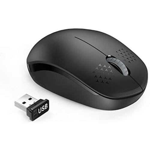 seenda Wireless Mouse - 2.4G Cordless Mice with USB Nano Receiver Computer Mouse with Noiseless Click for Laptop, PC, Tablet, Computer, and Mac - Black