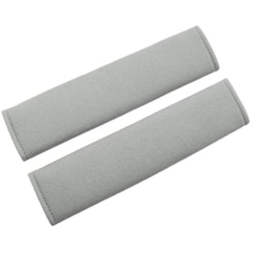 MIRKOO Car Seat Belt Cover Pad, 2-Pack Soft Car Safety Seat Belt Strap Shoulder Pad for Adults and Children, Suitable for Car Seat Belt, Backpack, Shoulder Bag, Laptop Computer Bag (Gray)