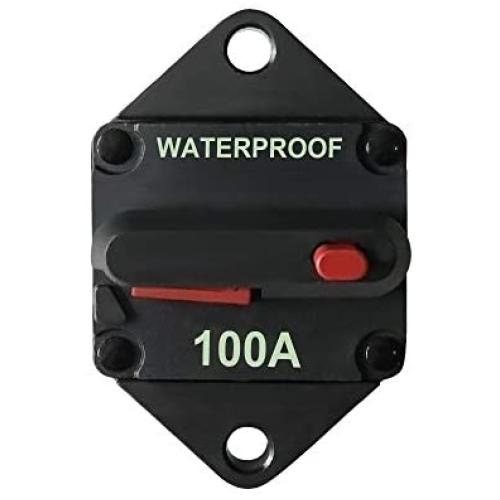 100A Waterproof Marine Thermal Circuit Breaker with Manual Reset, 12V- 48VDC