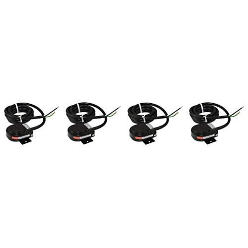 Linemaster 491-SC36MP Compact with Mounting Plate Foot Switch, Electrical, Single Pedal, Momentary, SPDT Wired Normally Open, No Guard, Black (4-(Pack))
