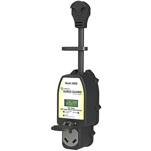 Southwire 34930 Surge Guard 30A - Full Protection Portable with LCD Display, Black