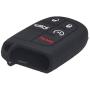 LemSa 2pcs Silicone 5 Button Smart Key Fob Cover Remote Keyless Entry Bag Compatible with Jeep Grand Cherokee Dodge Challenger Charger Dart Durango Journey Chrysler 300, Black Blue