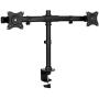 Mount-It! Dual Monitor Mount | Double Monitor Desk Stand Arm | Fits 2 Computer Screens 17 19 20 21 22 24 27 Inch | Two VESA 75 100 Compatible Displays | C-Clamp and Grommet Bases Included