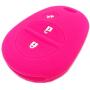 Ezzy Auto Black and Rose Silicone Rubber Key Fob Case Key Covers Key Jacket Skin Protectors fit for Highlander Sequoia Sienna Tacoma Tundra