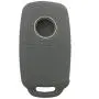 Key Fob Cover Case Jacket Silicone Keyless Remote Protector Skin Holder Fit for VW Volkswagen Jetta Passat Golf Beetle Rabbit GTI CC EOS (Gray)